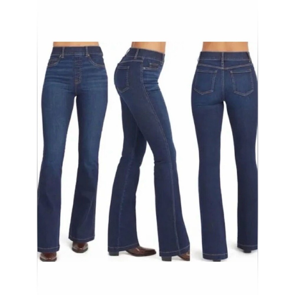 SPANX - Pull On Jeans - Dark Wash - High Rise Flare - Women’s Small - EUC